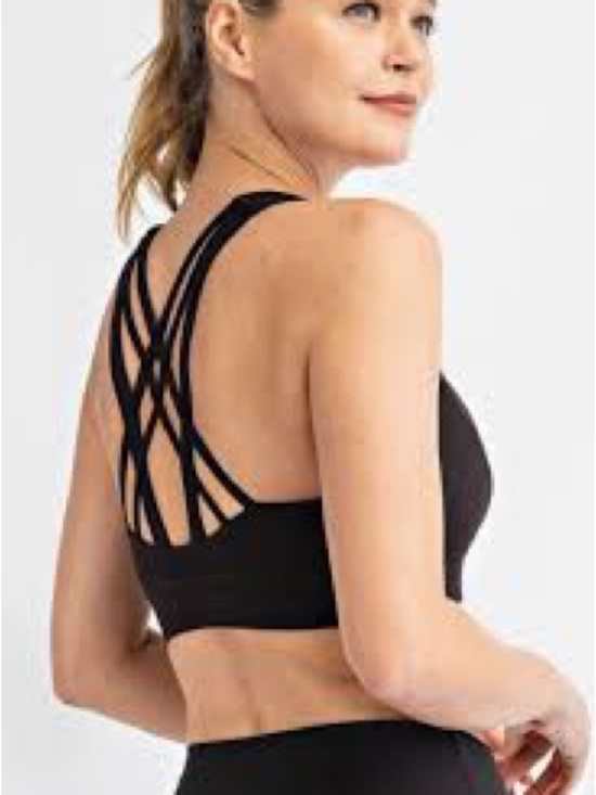lululemon athletica Other - lululemon athletica Black Strappy Back Sports Bra 807